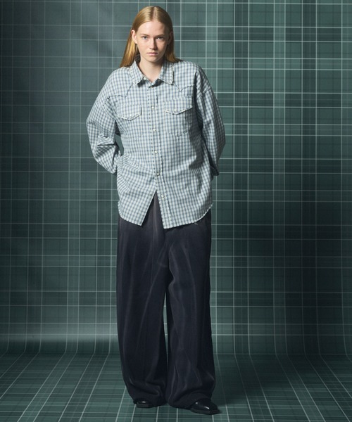 MAISON SPECIAL(メゾンスペシャル)の「《UNISEX》デストロイダメージプライムオーバーコットンネルウエスタンシャツ/Destroy Damage Prime-Over Cotton Flannel Western Shirt【MAISON SPECIAL/メゾンスペシャル】(シャツ/ブラウス・メンズ・ブルー/グリーン/ネイビー・0/1/2)」の6枚目の写真