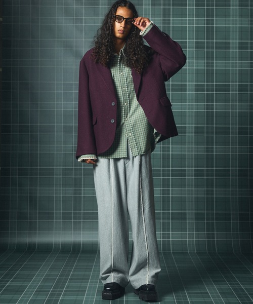 MAISON SPECIAL(メゾンスペシャル)の「《UNISEX》デストロイダメージプライムオーバーコットンネルウエスタンシャツ/Destroy Damage Prime-Over Cotton Flannel Western Shirt【MAISON SPECIAL/メゾンスペシャル】(シャツ/ブラウス・メンズ・ブルー/グリーン/ネイビー・0/1/2)」の5枚目の写真