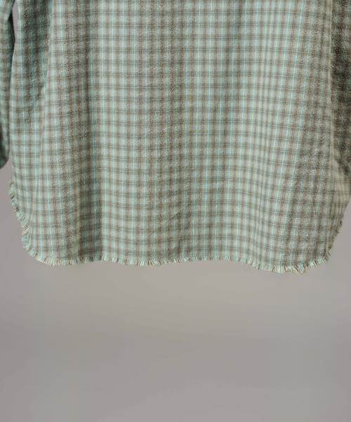 MAISON SPECIAL(メゾンスペシャル)の「《UNISEX》デストロイダメージプライムオーバーコットンネルウエスタンシャツ/Destroy Damage Prime-Over Cotton Flannel Western Shirt【MAISON SPECIAL/メゾンスペシャル】(シャツ/ブラウス・メンズ・ブルー/グリーン/ネイビー・0/1/2)」の21枚目の写真