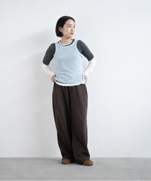 bashful base Oriental（バッシュフルベースオリエンタル）の「【bbO】シアーレイヤードロンT＆タンクトップSET（Tシャツ/カットソー）」