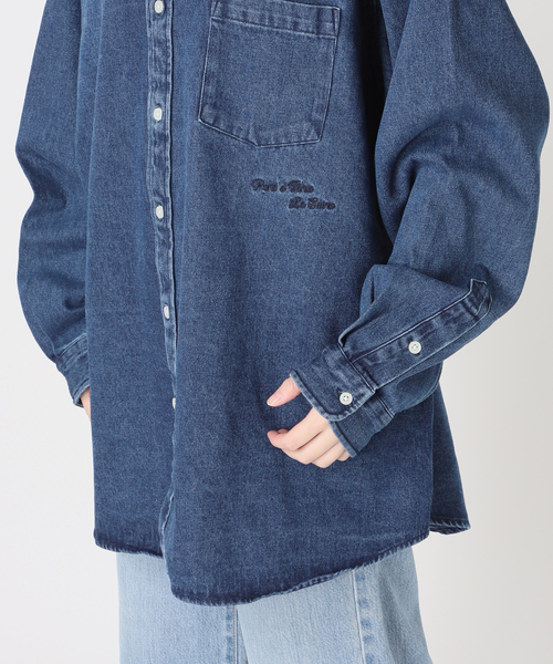 IENA(イエナ)の「J.J.Mercer/ジェイジェイマーサー 別注 刺繍デニムシャツ(シャツ/ブラウス・レディース・ネイビー・FREE)」の18枚目の写真