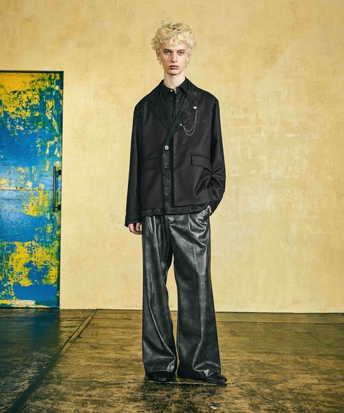 HARE(ハレ)の「キリカエレイヤードジャケット(HARE)(テーラードジャケット・メンズ・ブラック/ブルー・SMALL/MEDIUM)」の4枚目の写真