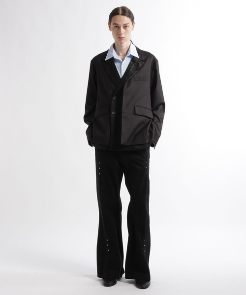 HARE(ハレ)の「キリカエレイヤードジャケット(HARE)(テーラードジャケット・メンズ・ブラック/ブルー・SMALL/MEDIUM)」の5枚目の写真