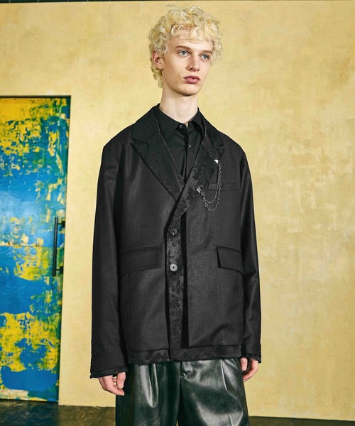 HARE(ハレ)の「キリカエレイヤードジャケット(HARE)(テーラードジャケット・メンズ・ブラック/ブルー・SMALL/MEDIUM)」の12枚目の写真