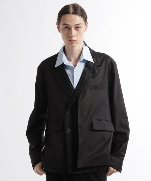 HARE(ハレ)の「キリカエレイヤードジャケット(HARE)(テーラードジャケット・メンズ・ブラック/ブルー・SMALL/MEDIUM)」の13枚目の写真