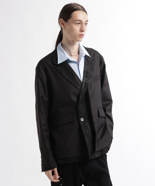 HARE(ハレ)の「キリカエレイヤードジャケット(HARE)(テーラードジャケット・メンズ・ブラック/ブルー・SMALL/MEDIUM)」の14枚目の写真