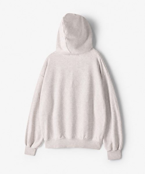 POLYGRAM（ポリグラム）の「バラクラバ オーバーサイズ スウェットフードTシャツ - OATMEAL（パーカー・レディース・オートミール・MEDIUM/LARGE/X-LARGE）」の2枚目の写真