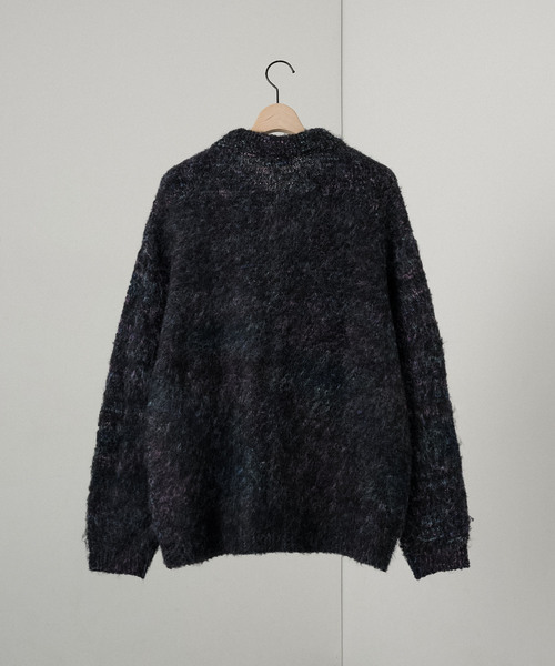 Alfred Alex】Shaggy Knit Shirt Cardigan / モヘアライク シャギー