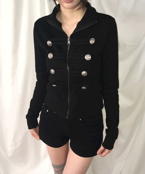 .KOM(ドットコム)の「A'GEM/9 × .kom 『.KOM/ドットケーオーエム』ナポレオンスウェットジャケット(その他トップス・レディース・グレー/ブラック・FREE)」の8枚目の写真