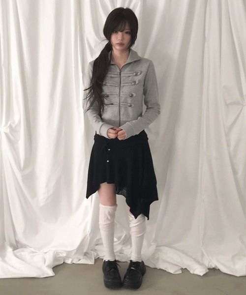 .KOM(ドットコム)の「A'GEM/9 × .kom 『.KOM/ドットケーオーエム』ナポレオンスウェットジャケット(その他トップス・レディース・グレー/ブラック・FREE)」の18枚目の写真