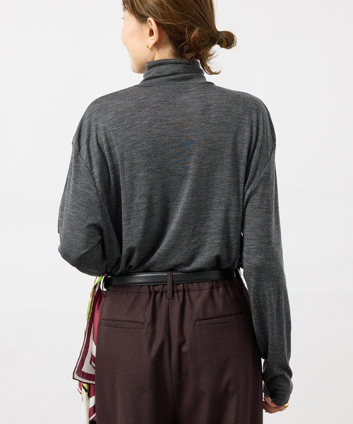 VERMEIL par iena(ヴェルメイユパーイエナ)の「INSCRIRE アンスクリア Wool Fraise Turtle Neck(Tシャツ/カットソー・レディース・グレー/ブラック・SMALL)」の13枚目の写真