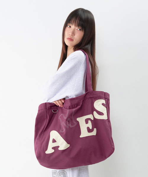 AMESWORLDWIDE（アメスワールドワイド）の「BIG TYPO アップリケ ショルダーバッグ パープル（ショルダーバッグ・レディース・その他・FREE）」の9枚目の写真