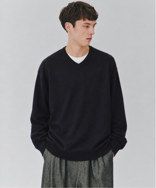新作】SUPER 160S WASHABLE WOOL VNECK KNIT ｜秋服/冬服/オフィス