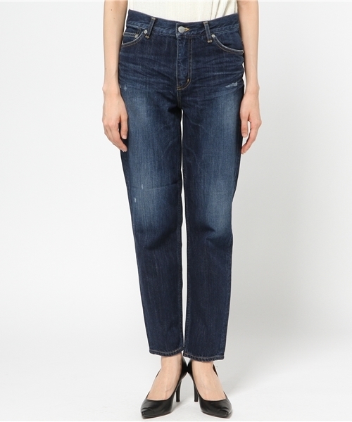 FRAMeWORK（フレームワーク）の「ダメージ デニムパンツ◆（デニムパンツ・レディース・ネイビー/ホワイト・36/38/34/40）」の3枚目の写真