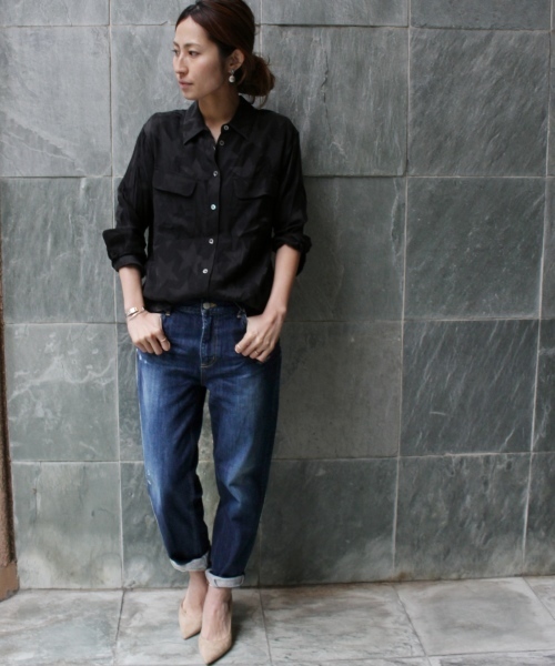 FRAMeWORK（フレームワーク）の「ダメージ デニムパンツ◆（デニムパンツ・レディース・ネイビー/ホワイト・36/38/34/40）」の19枚目の写真