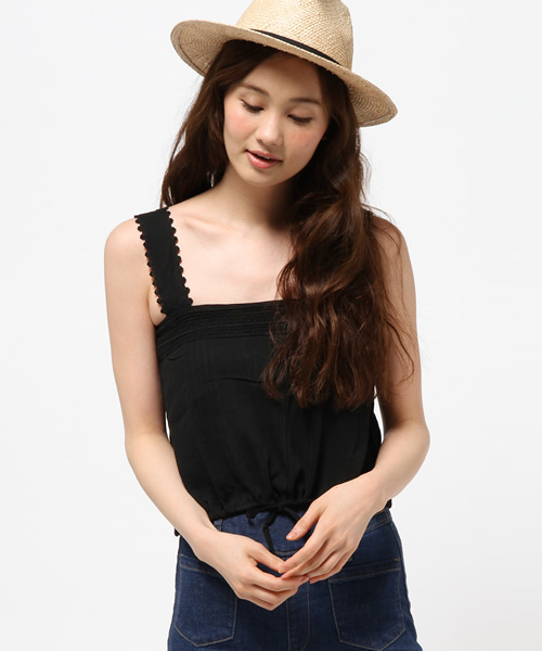 Ray BEAMS（レイビームス）の「Auguste / LUXE キャミソール（キャミソール・レディース・ホワイト/ブラック・ONE SIZE）」の2枚目の写真