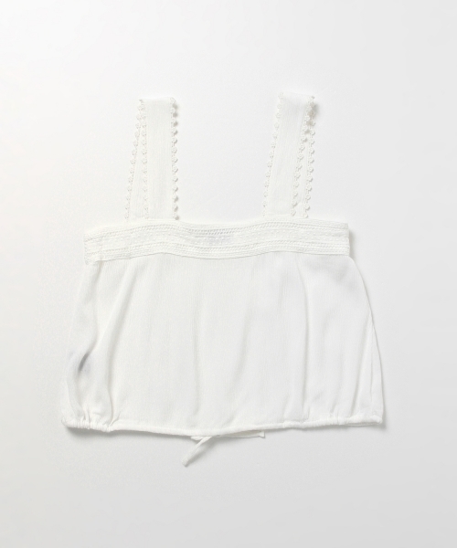 Ray BEAMS（レイビームス）の「Auguste / LUXE キャミソール（キャミソール・レディース・ホワイト/ブラック・ONE SIZE）」の5枚目の写真