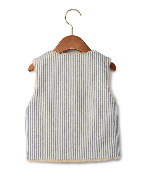 green label relaxing（グリーンレーベルリラクシング）の「ボア ジレ リバーシブル◆（ベスト・キッズ・ナチュラル/ベージュ・95cm/105cm/115cm/125cm）」の14枚目の写真