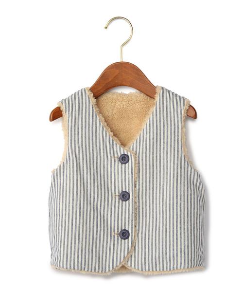 green label relaxing（グリーンレーベルリラクシング）の「ボア ジレ リバーシブル◆（ベスト・キッズ・ナチュラル/ベージュ・95cm/105cm/115cm/125cm）」の15枚目の写真