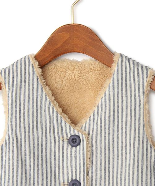 green label relaxing（グリーンレーベルリラクシング）の「ボア ジレ リバーシブル◆（ベスト・キッズ・ナチュラル/ベージュ・95cm/105cm/115cm/125cm）」の16枚目の写真