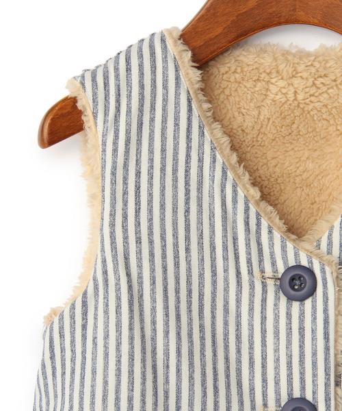 green label relaxing（グリーンレーベルリラクシング）の「ボア ジレ リバーシブル◆（ベスト・キッズ・ナチュラル/ベージュ・95cm/105cm/115cm/125cm）」の17枚目の写真