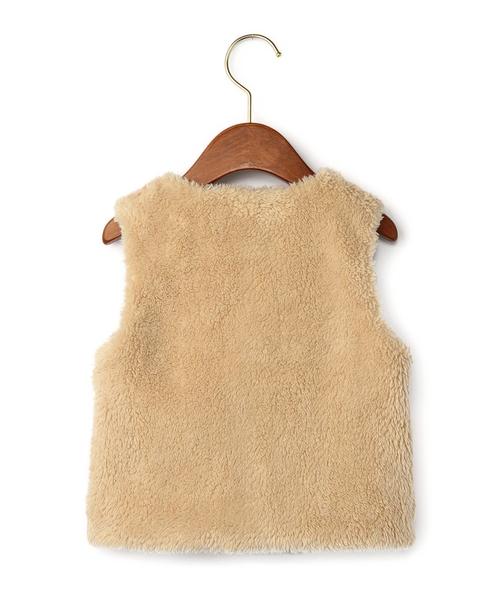 green label relaxing（グリーンレーベルリラクシング）の「ボア ジレ リバーシブル◆（ベスト・キッズ・ナチュラル/ベージュ・95cm/105cm/115cm/125cm）」の11枚目の写真