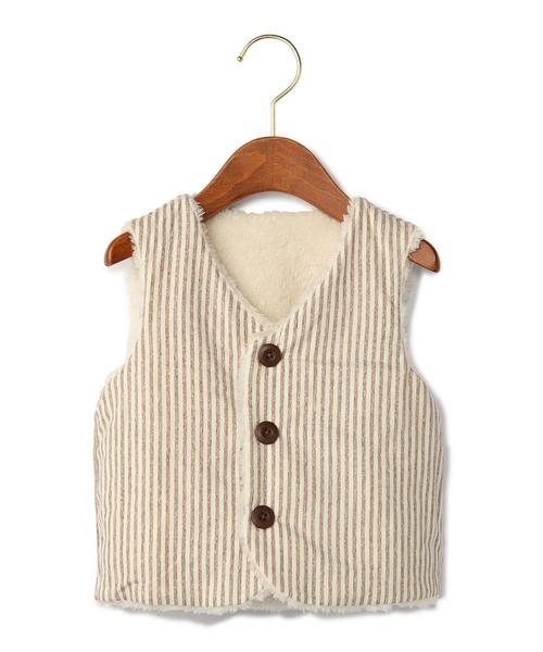 green label relaxing（グリーンレーベルリラクシング）の「ボア ジレ リバーシブル◆（ベスト・キッズ・ナチュラル/ベージュ・95cm/105cm/115cm/125cm）」の13枚目の写真