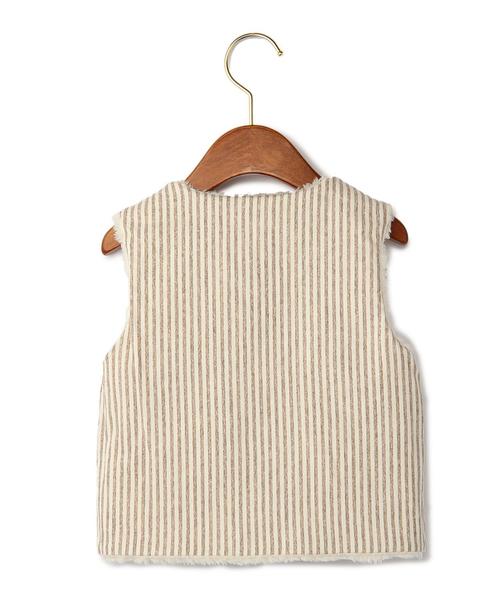 green label relaxing（グリーンレーベルリラクシング）の「ボア ジレ リバーシブル◆（ベスト・キッズ・ナチュラル/ベージュ・95cm/105cm/115cm/125cm）」の3枚目の写真