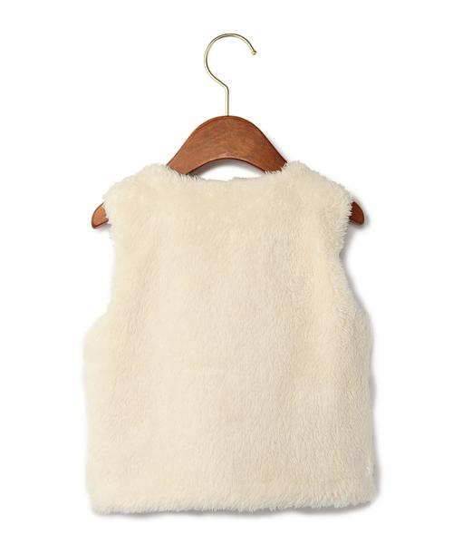 green label relaxing（グリーンレーベルリラクシング）の「ボア ジレ リバーシブル◆（ベスト・キッズ・ナチュラル/ベージュ・95cm/105cm/115cm/125cm）」の6枚目の写真