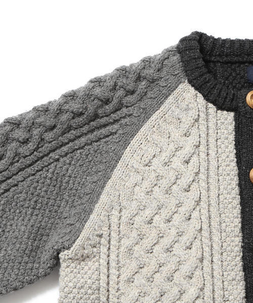 BEAMS（ビームス）の「【Begin掲載】BEAMS / ストレッチアランカーディガン（カーディガン/ボレロ・メンズ・ネイビー/グレー/オフホワイト・MEDIUM/SMALL/X-LARGE/LARGE）」の6枚目の写真