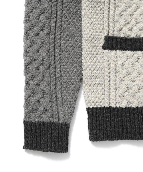 BEAMS（ビームス）の「【Begin掲載】BEAMS / ストレッチアランカーディガン（カーディガン/ボレロ・メンズ・ネイビー/グレー/オフホワイト・MEDIUM/SMALL/X-LARGE/LARGE）」の16枚目の写真