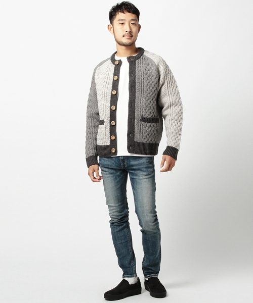 BEAMS（ビームス）の「【Begin掲載】BEAMS / ストレッチアランカーディガン（カーディガン/ボレロ・メンズ・ネイビー/グレー/オフホワイト・MEDIUM/SMALL/X-LARGE/LARGE）」の11枚目の写真