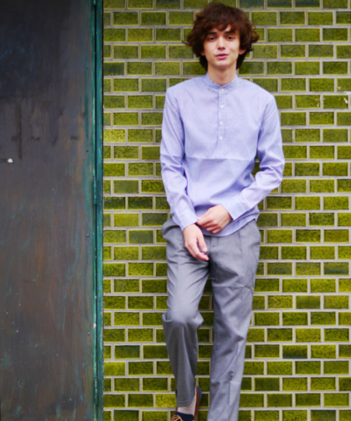 Revo.(レボ)の「Revo. SELECT ITEM / バンドカラー ストライプ プルオーバーシャツ(シャツ/ブラウス・メンズ・ブラック/ネイビー・X-LARGE/LARGE/MEDIUM)」の4枚目の写真