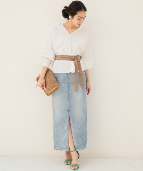 A part by（アパートバイ）の「Cスキッパーボリュームシャツ 744279 （シャツ/ブラウス・レディース・ホワイト/ベージュ/ブラック/ライトイエロー・FREE）」の20枚目の写真