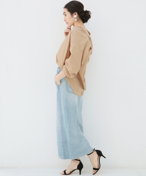 A part by（アパートバイ）の「Cスキッパーボリュームシャツ 744279 （シャツ/ブラウス・レディース・ホワイト/ベージュ/ブラック/ライトイエロー・FREE）」の22枚目の写真