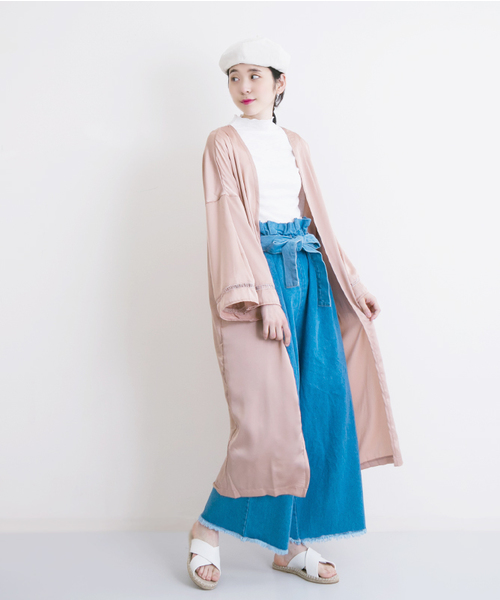 MERLOT（メルロー）の「サテンガウン4952（カーディガン/ボレロ・レディース・ブラック/ベージュ/ピンク/ライトブルー・FREE）」の19枚目の写真