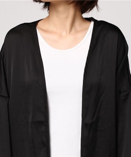 MERLOT（メルロー）の「サテンガウン4952（カーディガン/ボレロ・レディース・ブラック/ベージュ/ピンク/ライトブルー・FREE）」の9枚目の写真