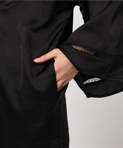 MERLOT（メルロー）の「サテンガウン4952（カーディガン/ボレロ・レディース・ブラック/ベージュ/ピンク/ライトブルー・FREE）」の11枚目の写真