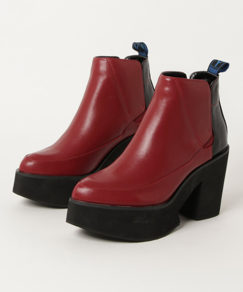 YOSUKE(ヨースケ)の「「YOSUKE/ヨースケ」厚底サイドゴアショートブーツ(ブーツ・レディース・ブラック/ベージュ系その他/ブラック系その他/グリーン系その他/グリーン/レッド系その他/マルチ/ブラック系その他2・24.5/23.5/23/24/22.5)」の8枚目の写真