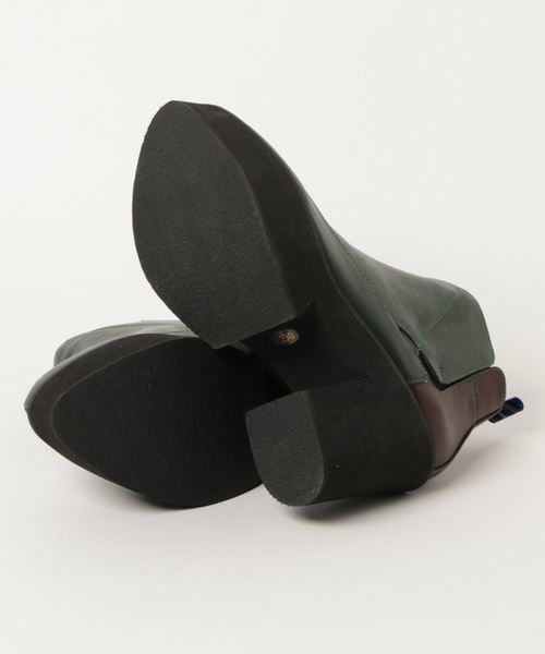 YOSUKE(ヨースケ)の「「YOSUKE/ヨースケ」厚底サイドゴアショートブーツ(ブーツ・レディース・ブラック/ベージュ系その他/ブラック系その他/グリーン系その他/グリーン/レッド系その他/マルチ/ブラック系その他2・24.5/23.5/23/24/22.5)」の10枚目の写真