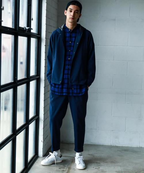 green label relaxing（グリーンレーベルリラクシング）の「【WEB限定】SC★★チェックロングバンドカラー シャツ ◆（シャツ/ブラウス・メンズ・グレー/モカ/ネイビー・SMALL/MEDIUM/LARGE）」の11枚目の写真