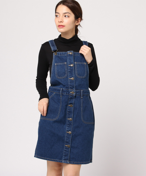 WEGO（ウィゴー）の「WEGO/レトロタイトジャンパースカート（ジャンパースカート・レディース・インディゴブルー/その他1/ダークインディゴブルー・FREE）」の20枚目の写真