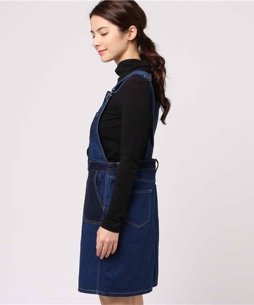 WEGO（ウィゴー）の「WEGO/レトロタイトジャンパースカート（ジャンパースカート・レディース・インディゴブルー/その他1/ダークインディゴブルー・FREE）」の13枚目の写真