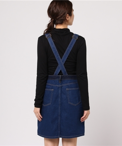 WEGO（ウィゴー）の「WEGO/レトロタイトジャンパースカート（ジャンパースカート・レディース・インディゴブルー/その他1/ダークインディゴブルー・FREE）」の14枚目の写真