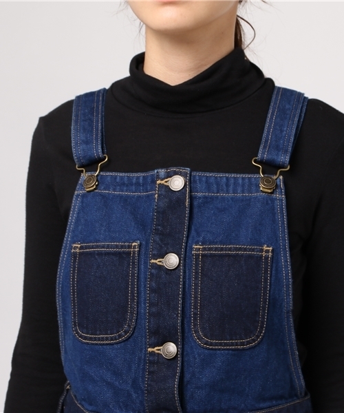 WEGO（ウィゴー）の「WEGO/レトロタイトジャンパースカート（ジャンパースカート・レディース・インディゴブルー/その他1/ダークインディゴブルー・FREE）」の16枚目の写真