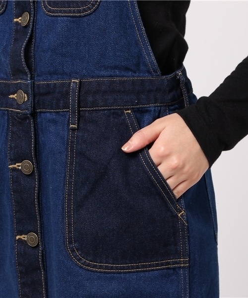 WEGO（ウィゴー）の「WEGO/レトロタイトジャンパースカート（ジャンパースカート・レディース・インディゴブルー/その他1/ダークインディゴブルー・FREE）」の17枚目の写真