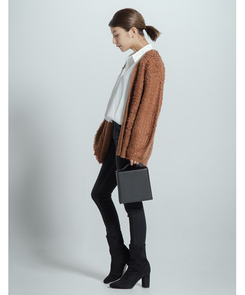 Re:EDIT（リエディ）の「ミドル丈ストレッチブーツ（ブーツ・レディース・ブラック/ネイビー/ブラウン/グレー/キャメル・SMALL/MEDIUM/LARGE/X-LARGE/XX-LARGE）」の11枚目の写真