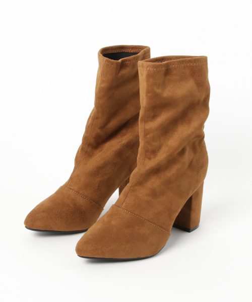 Re:EDIT（リエディ）の「ミドル丈ストレッチブーツ（ブーツ・レディース・ブラック/ネイビー/ブラウン/グレー/キャメル・SMALL/MEDIUM/LARGE/X-LARGE/XX-LARGE）」の12枚目の写真