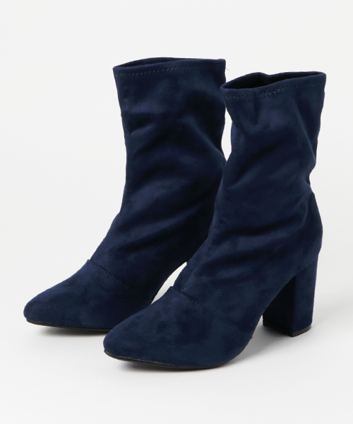 Re:EDIT（リエディ）の「ミドル丈ストレッチブーツ（ブーツ・レディース・ブラック/ネイビー/ブラウン/グレー/キャメル・SMALL/MEDIUM/LARGE/X-LARGE/XX-LARGE）」の4枚目の写真