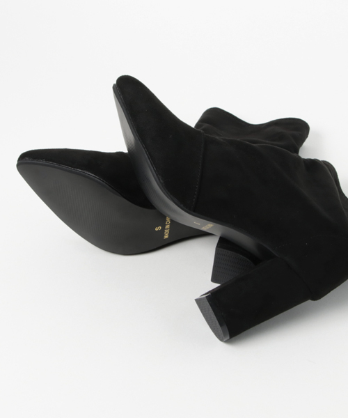 Re:EDIT（リエディ）の「ミドル丈ストレッチブーツ（ブーツ・レディース・ブラック/ネイビー/ブラウン/グレー/キャメル・SMALL/MEDIUM/LARGE/X-LARGE/XX-LARGE）」の8枚目の写真